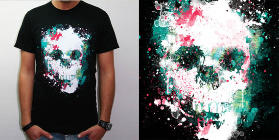 paint-la-skull-cool-creative-tshirt-designs